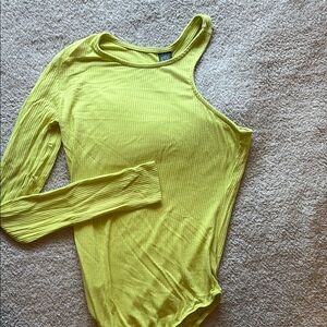 Wild Fable Asymmetrical Lime Bodysuit